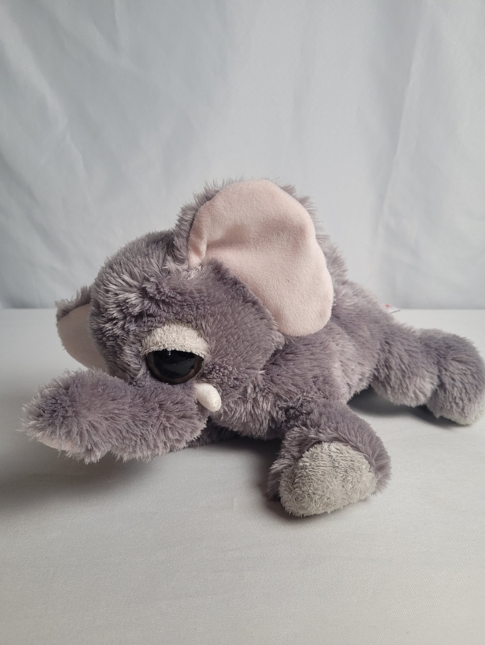 Aurora Gray Elephant Plush Stuffed Animal 10" Big Eyes Floppy Ears